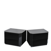 Pair of bedside tables by David Lange from the 1970s/80s.