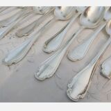 Alfenide Christofle 12 table covers 24p silver metal Model Pompadour