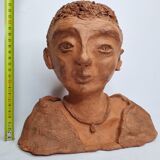 Lace bust in terracotta, 24 cm