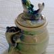 Bathroom porcelain dolphin pearl pot
