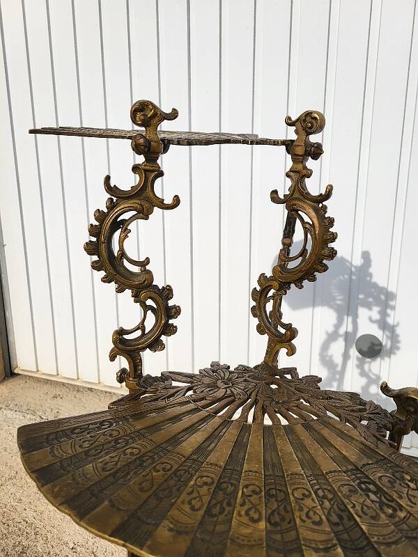 3-tier bronze napoleon iii pedestal table plant holder from the 19th century