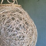 Suspension ball in rope and rattan