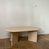 Travertine coffee table