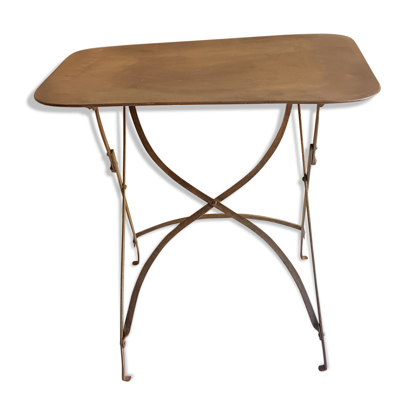 Folding old garden table
