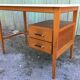 Vintage desk with 2 drawers in beech and cp with the Formica top