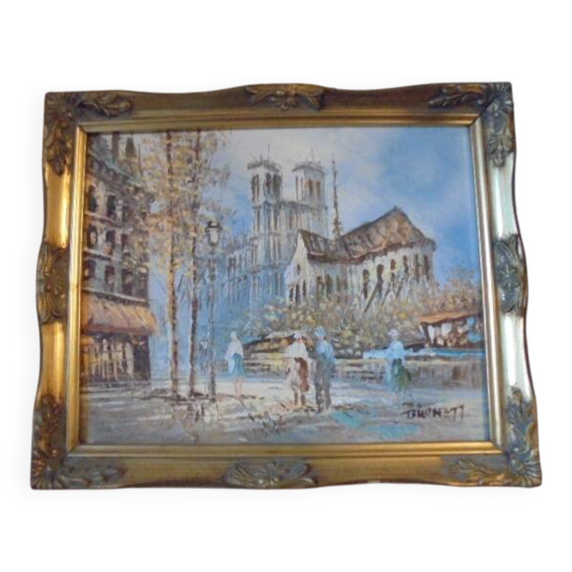Peinture à l'huile originale de caroline burnett (1877 - 1950)