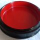 Russian box in black laque, bright red décor