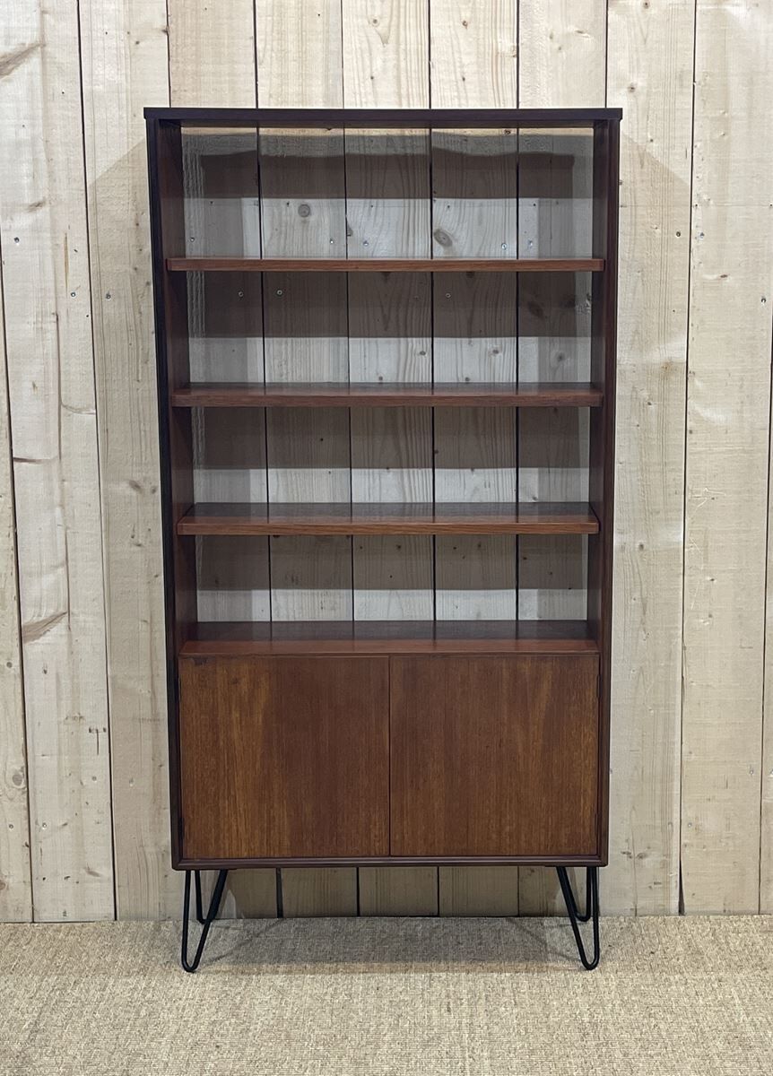 English library of the G-Plan brand of the 70s in teak
