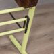 Pair of vintage 70s stools in iron and wood italian design