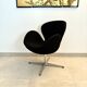 Fauteuil Pivotant Noir Style "Swan"