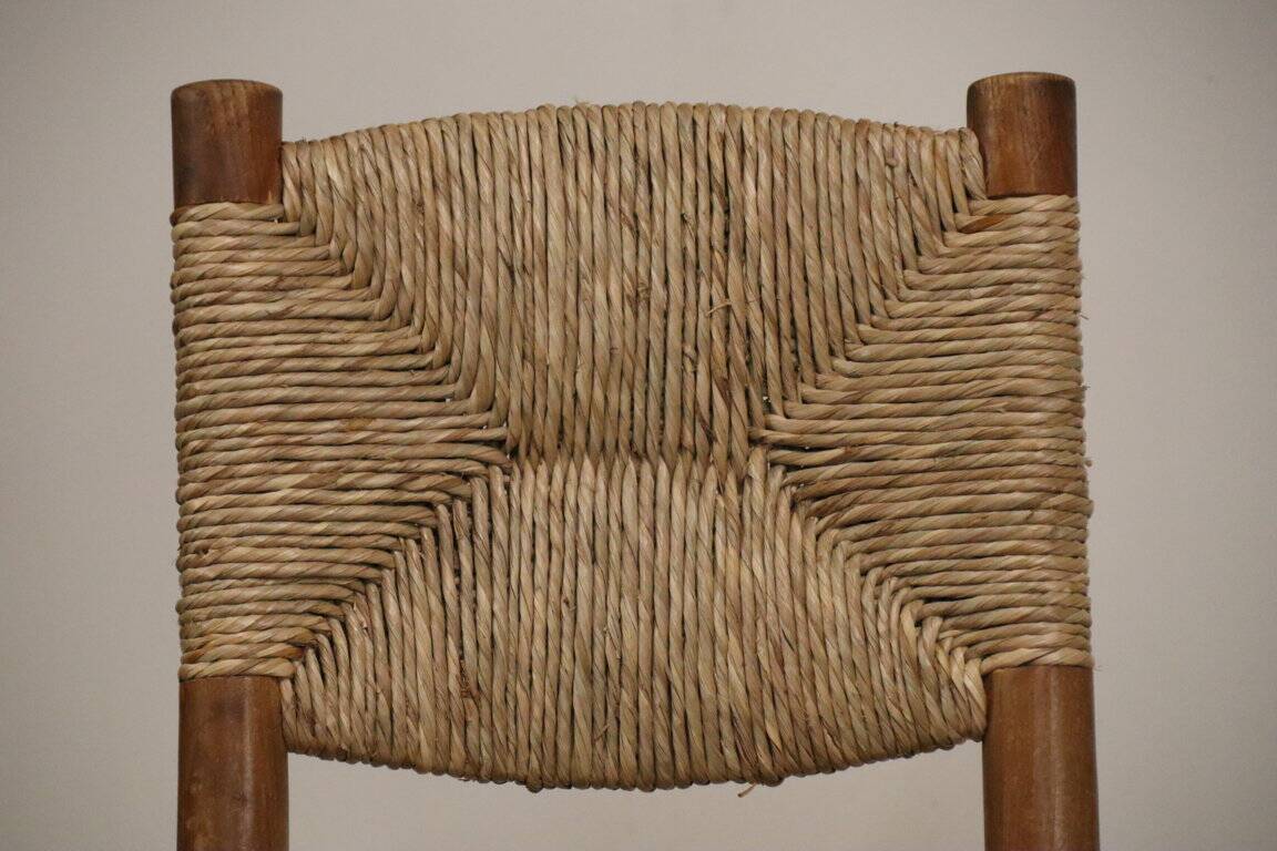 Series of 4 Charlotte Perriand Chairs Model "Bauche" BCB Edition