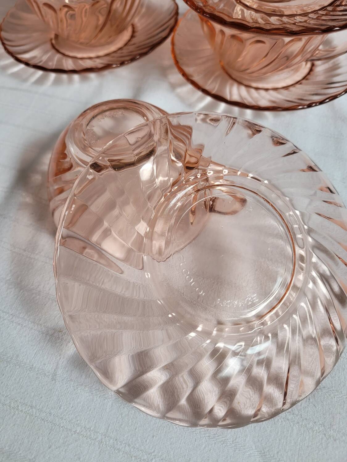 Rosaline cups and sugar bowl