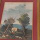 Vintage marine painting oil on canvas under glass VOLPI