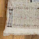 Old canvas cushion woven kilim style, patched