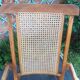 Folding beech cane armchair