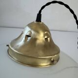 Antique opaline suspension xl 26 cm vintage