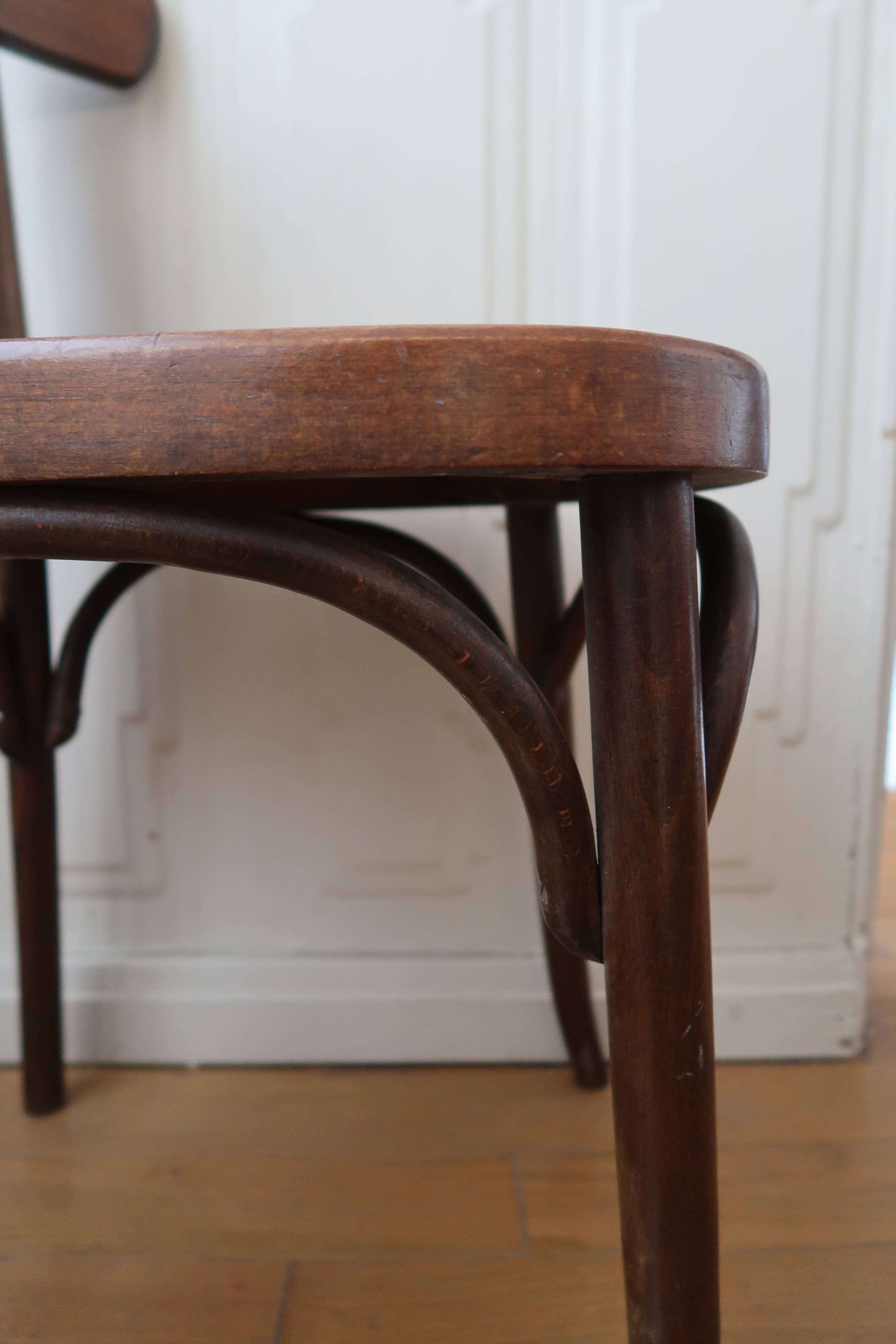 Paire de chaises bistrot couleur ébène