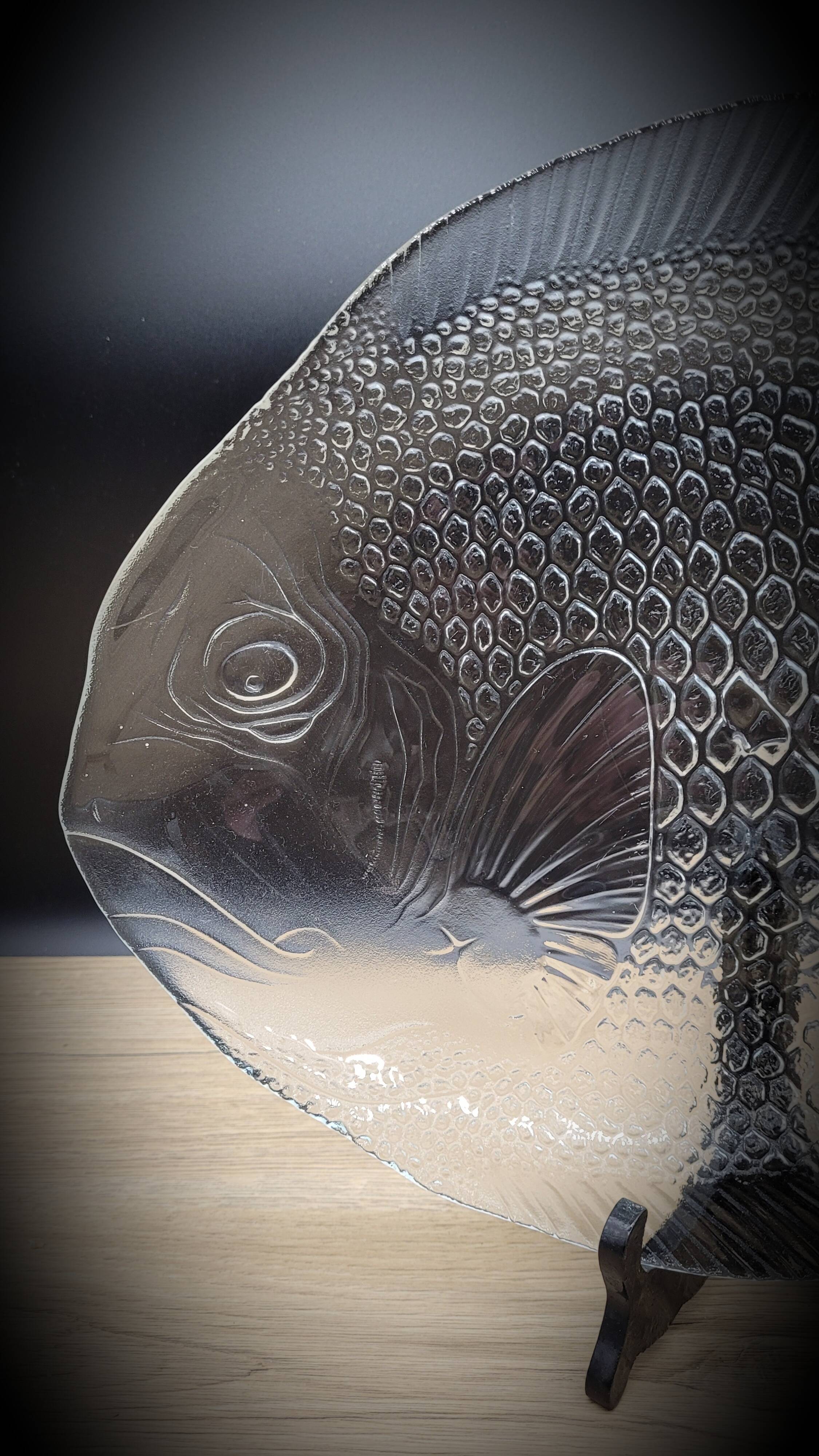 Large fish dish 40x33 transparent