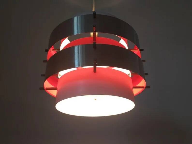 Midcentury Pendant in Style of Jo Hammerborg, Denmark, 1970s
