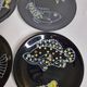 Set of 6 vintage plates with fish decoration after Robert Picault, 1960, 24 cm