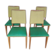 Suite of 4 vintage chairs compass feet