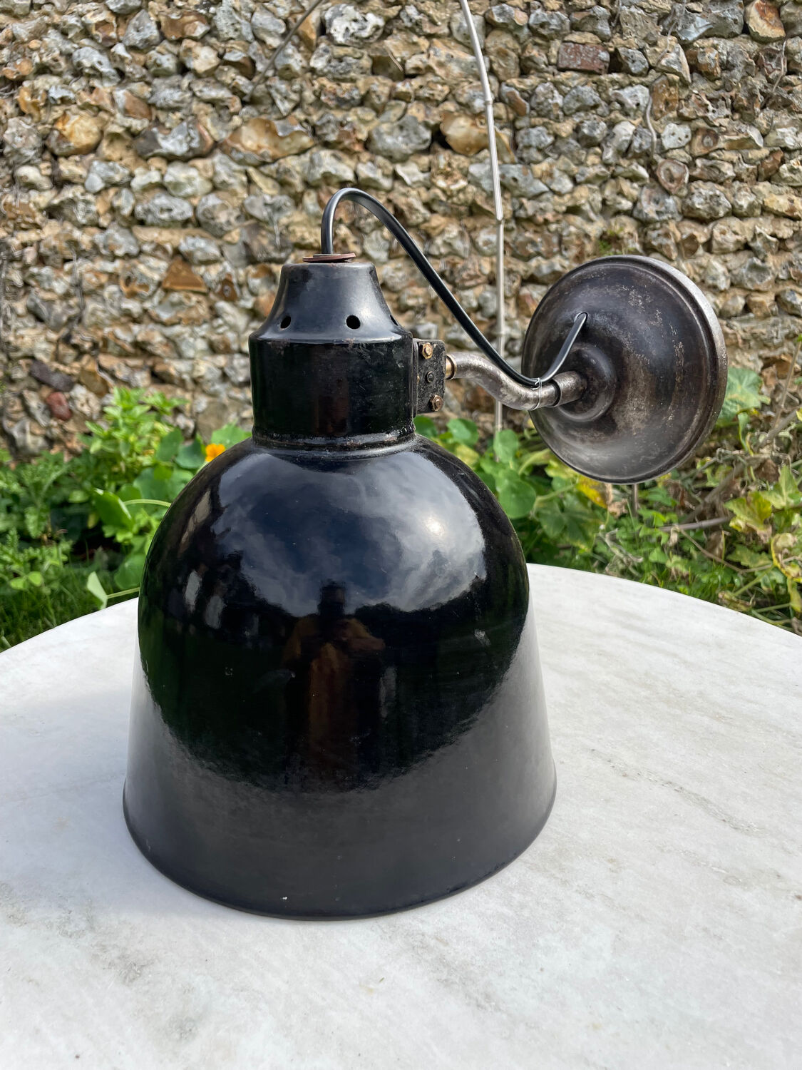 Vintage industrial wall light 1940