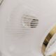 UFO suspension, vintage glass ceiling light, pink and gold