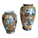 Set of 2 Japanese Satsuma ceramic vases