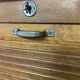 Old filing cabinet with triple curtains