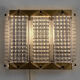 Brass and glass wall light/sconce by Wiktor Berndt for Flygsfors. Sweden 1960s