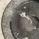 Vintage grey round marble ashtray