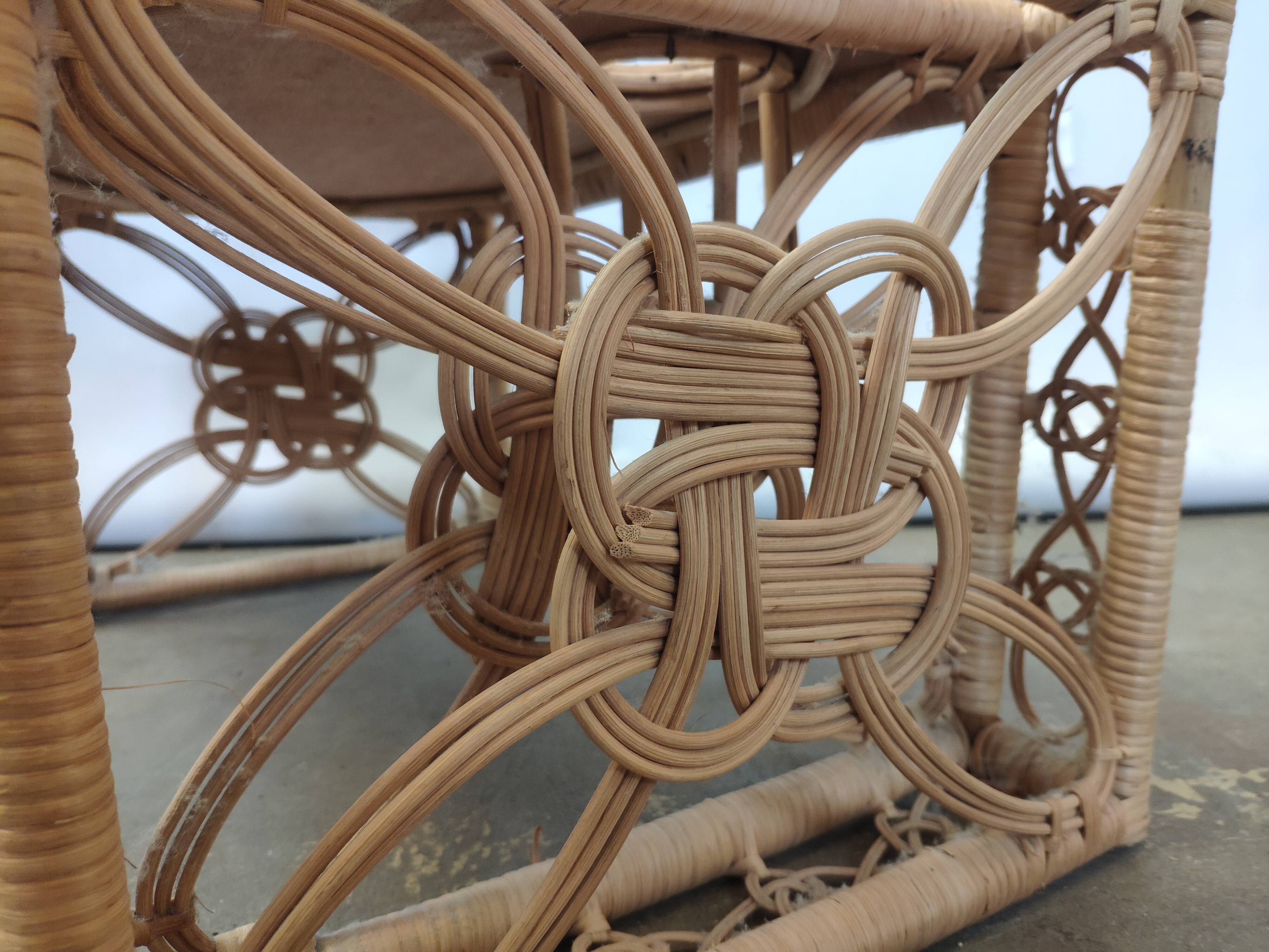 Vintage wicker breakfast trays