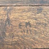 Old school desk in wood and cast iron