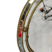 Miroir mural vintage Art déco incurvé