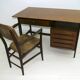 Vittorio Dassi Mid-Century Italian Teakwood Writing Desk and Chair, 1950