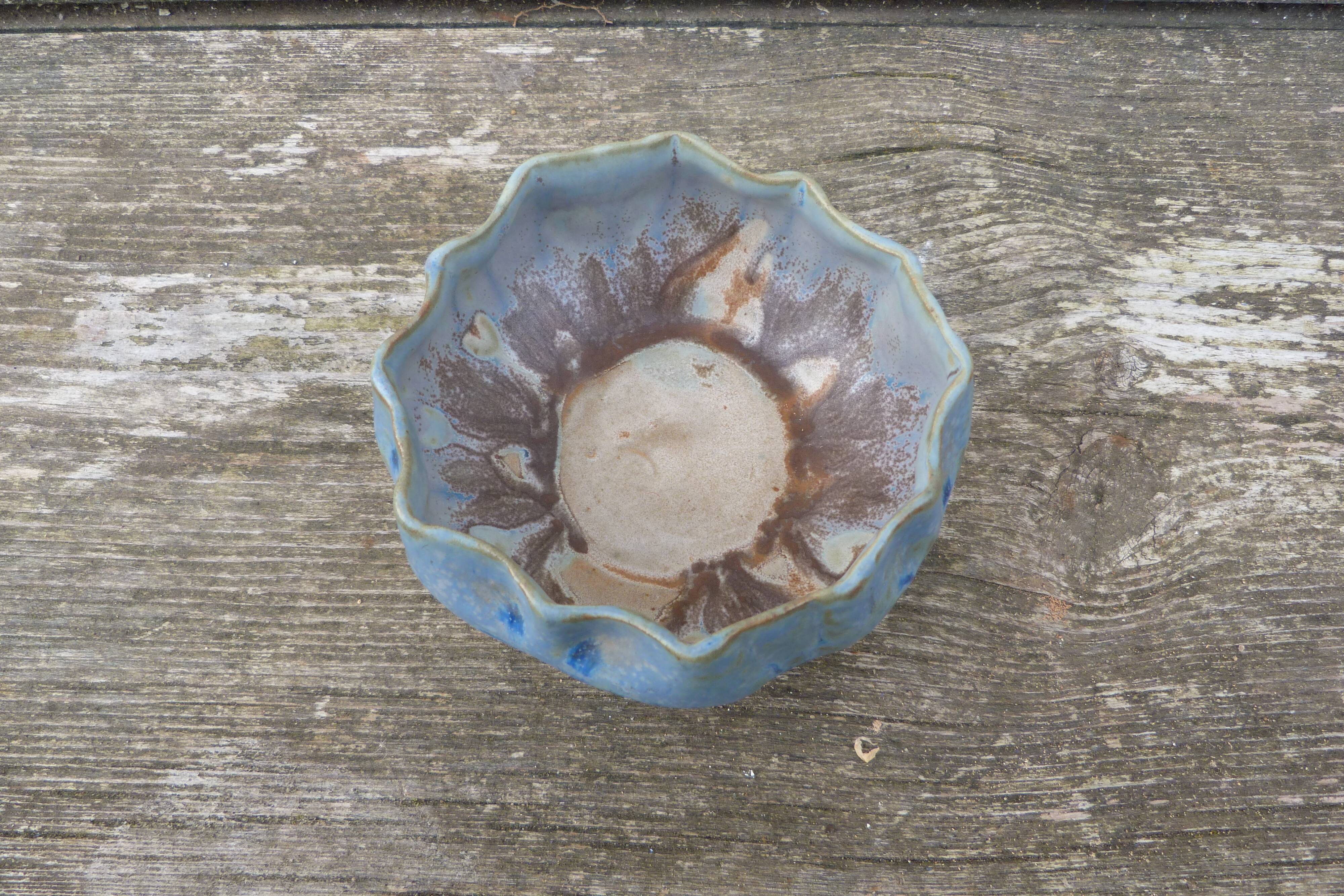 Coupelle flamed Art Deco by Gilbert Méténier Gannat ceramic art