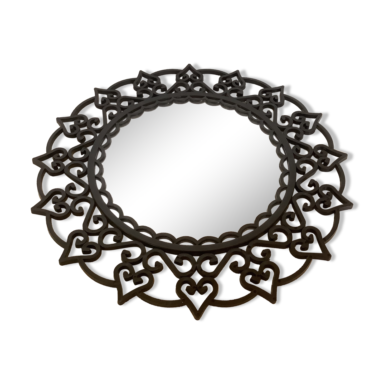 Mirror year 70 black plastic