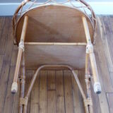 Rattan and bamboo 70's bedside