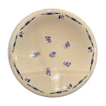 Small vintage porcelain dish K&G Luneville "Flore" 1950s small blue flowers