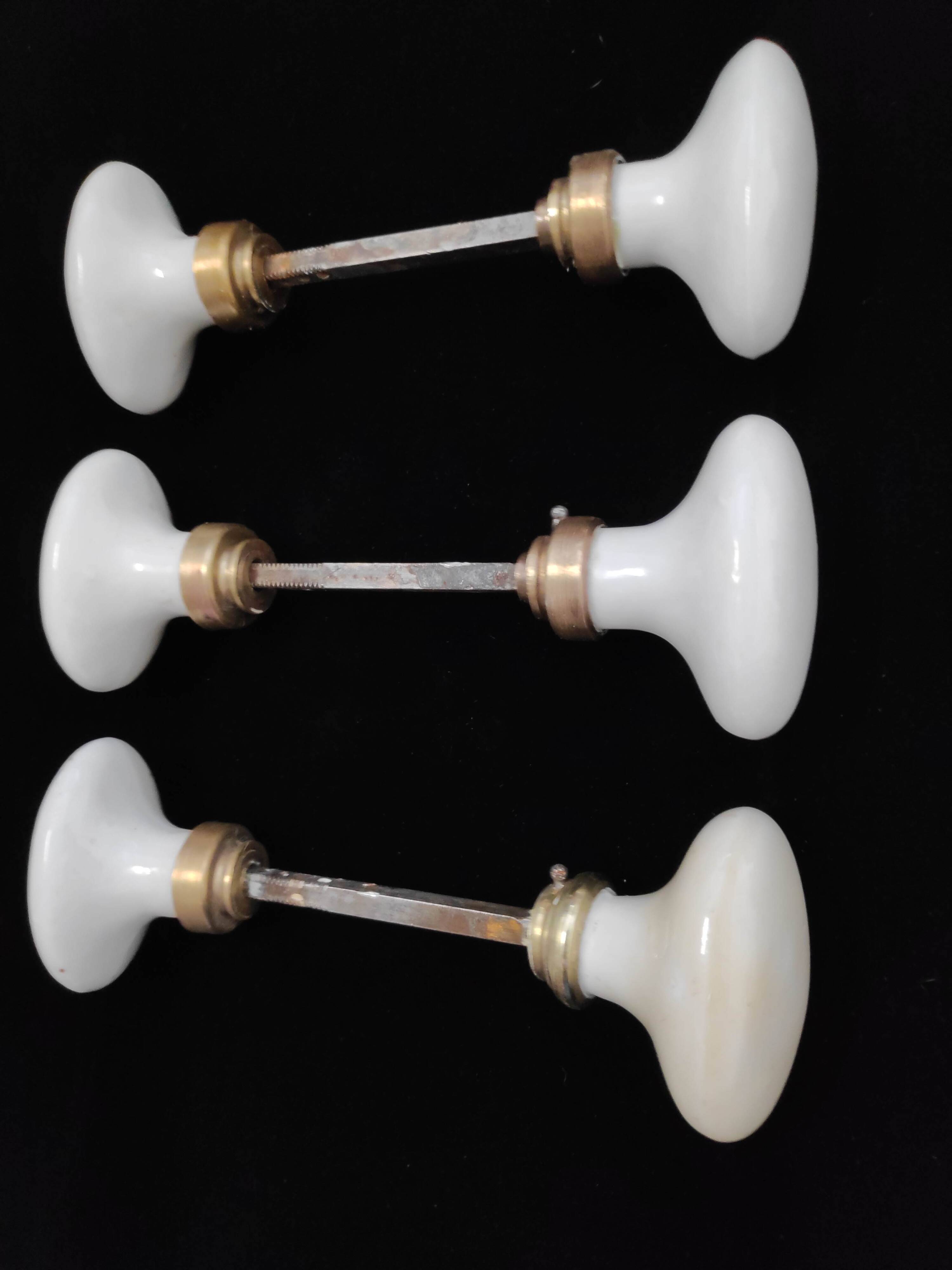 Lot de 6 poignées porcelaine