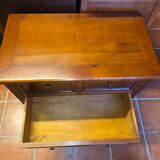 Louis XVI style commode in solid cherry wood.