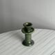 Handmade green ceramic candle holder