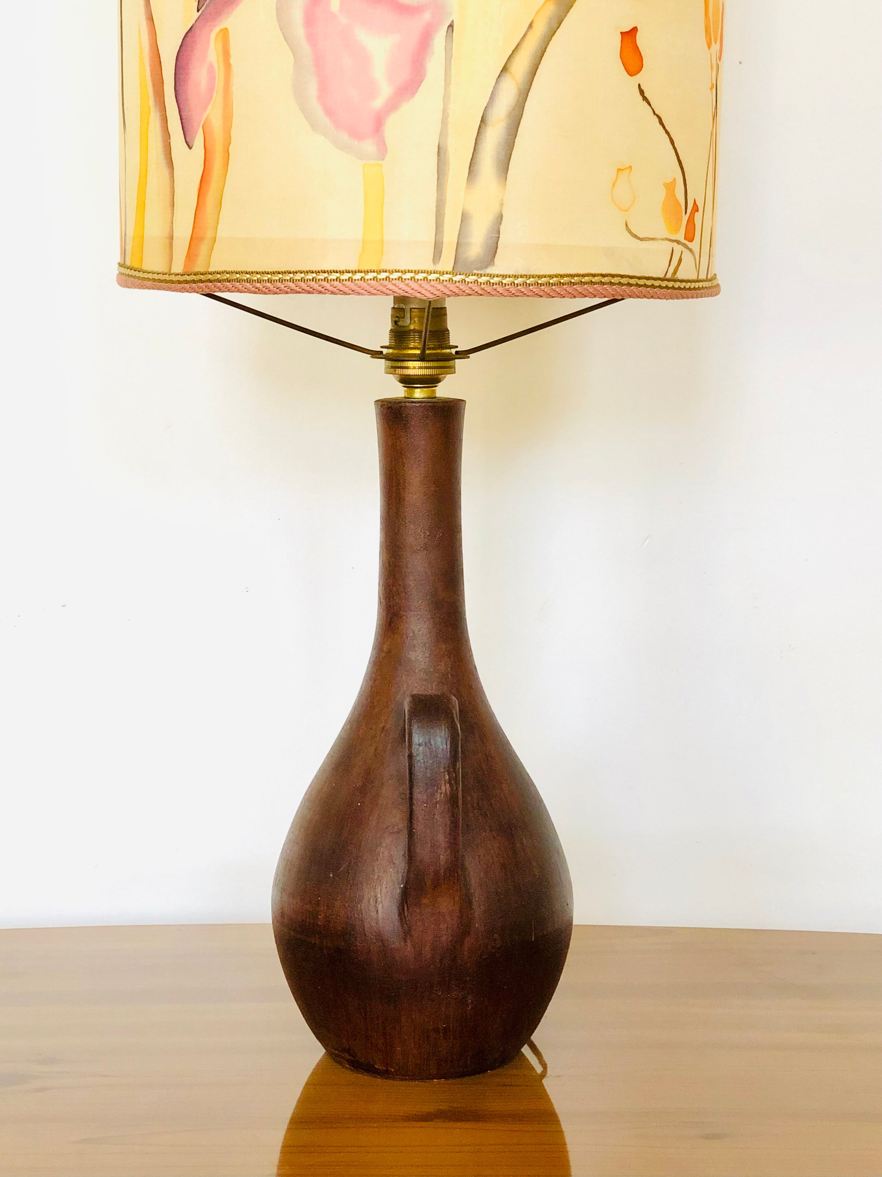 Vintage stoneware table lamp