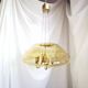 Grand lustre en laiton et verre fumé, six branches, space age, baroque, Italie, 1970.