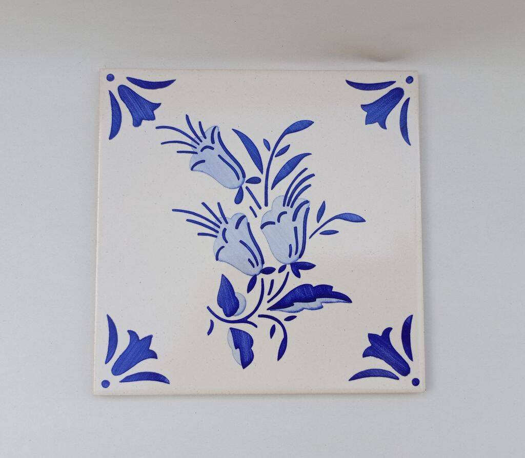 Vintage Hand-Painted Portuguese Azulejos Tiles - 15x15 cm