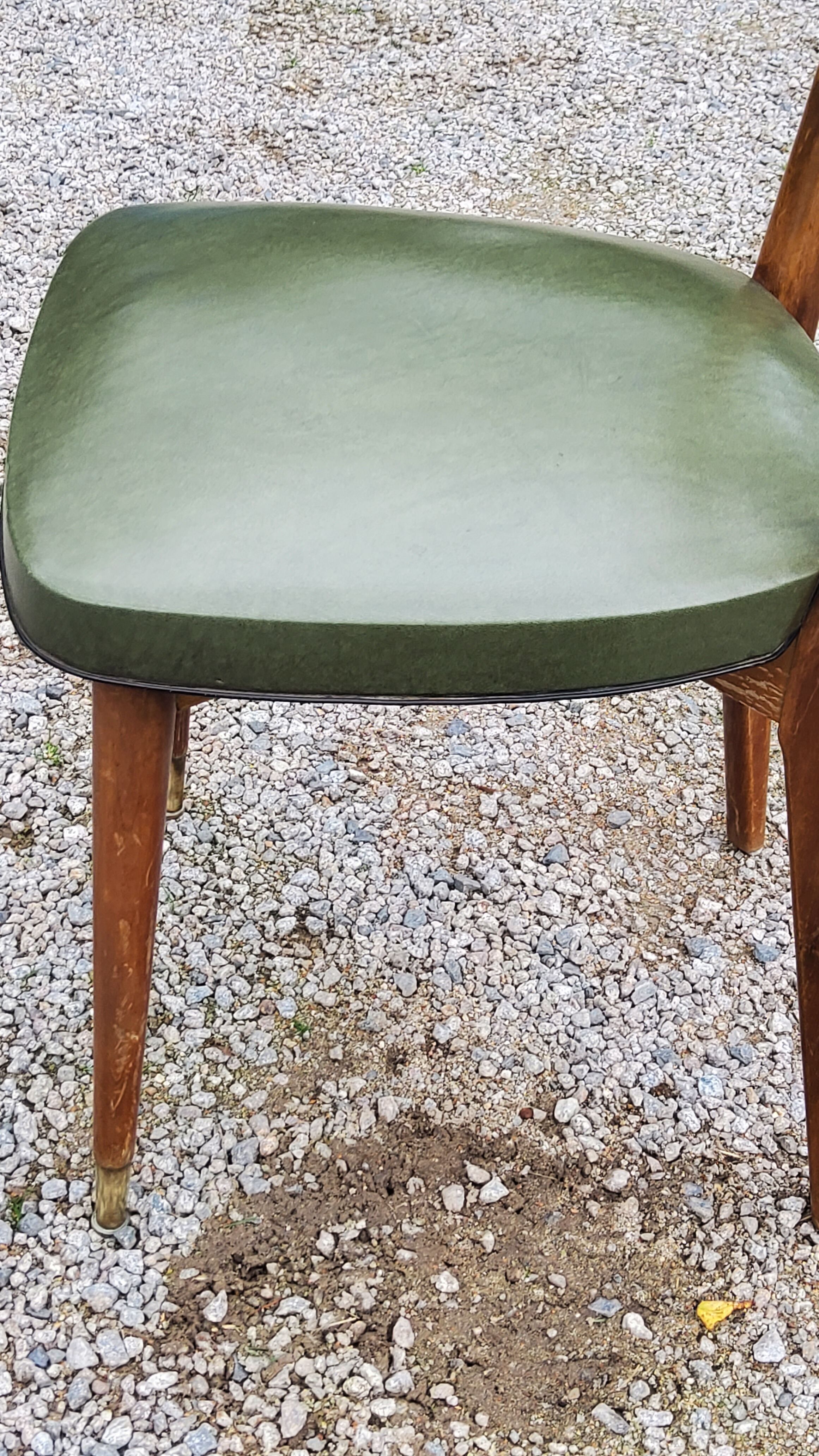 Pair of 50's Scandinavian style mahogany chairs