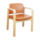 Fauteuil en cuir et en bois 1990