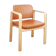 Fauteuil en cuir et en bois 1990