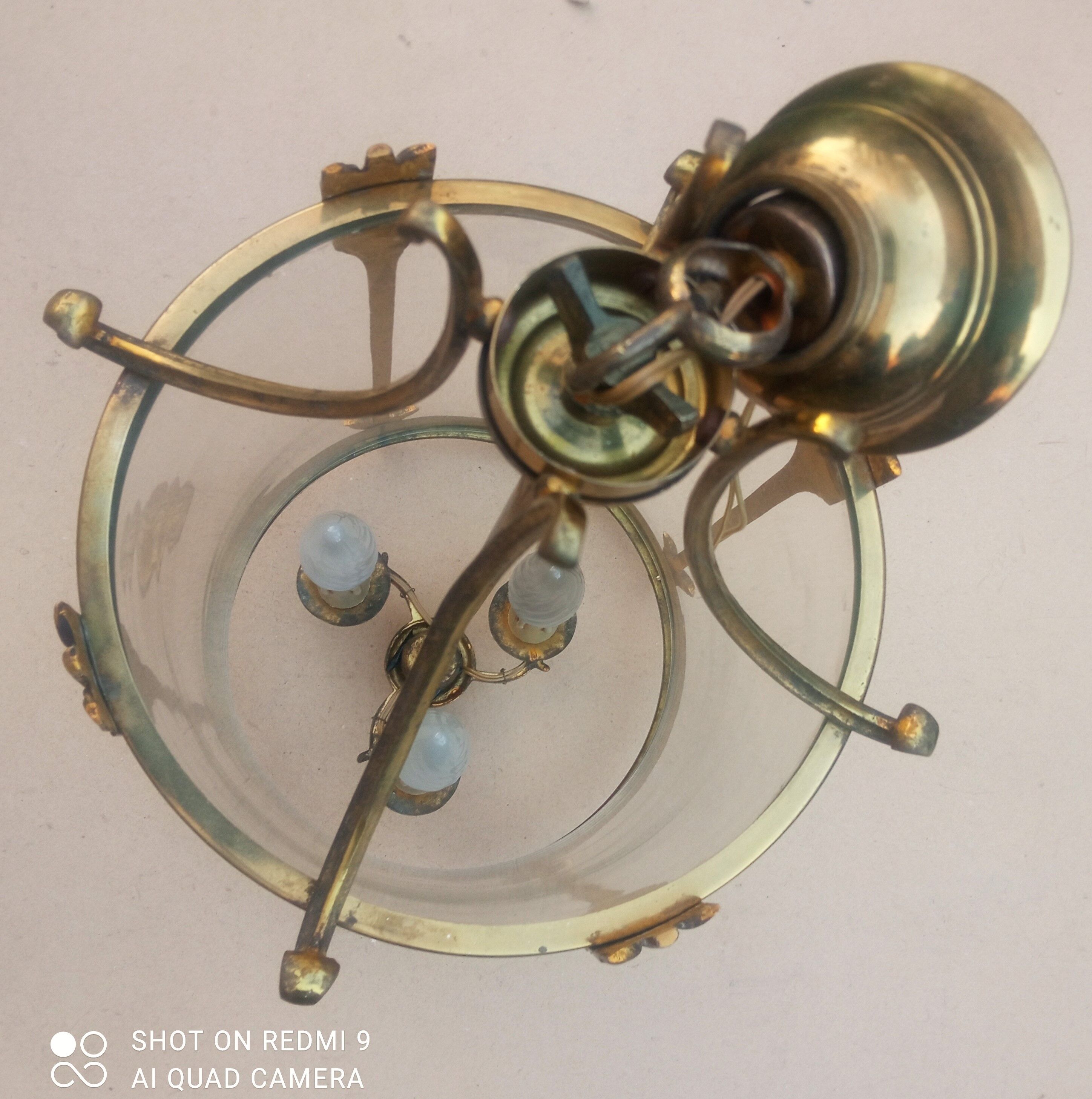 Bronze and brass lantern in Empire style - 4,400 kg!