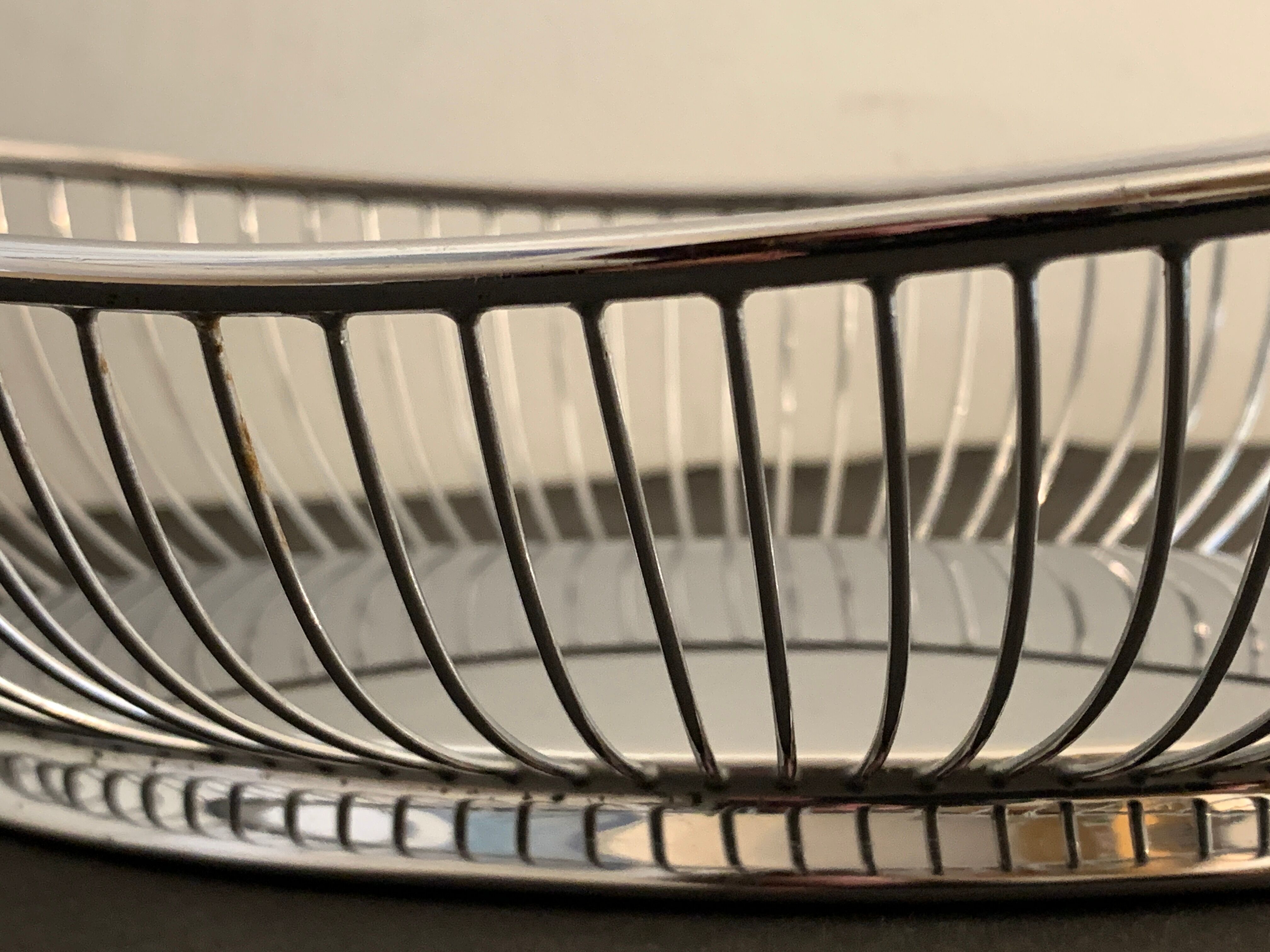 Stainless steel bread basket or fruit basket, Alfra Italy